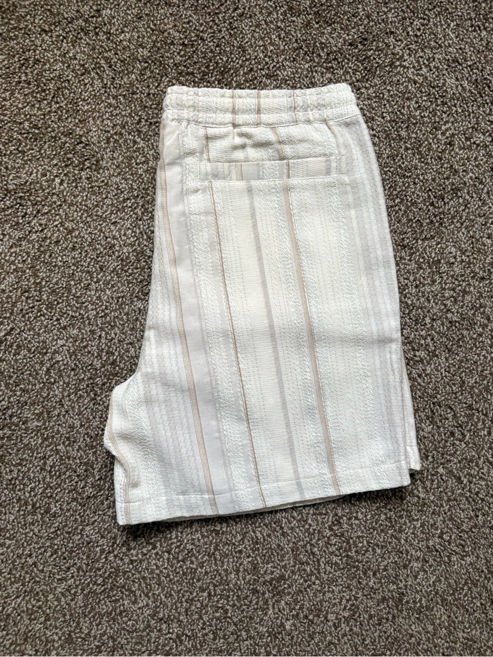 Kith Cream Striped Pull-On Shorts - Picture 2 of 7